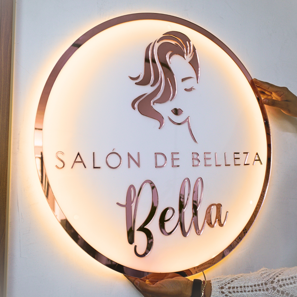 Logo en Acrílico Espejo Retroiluminado